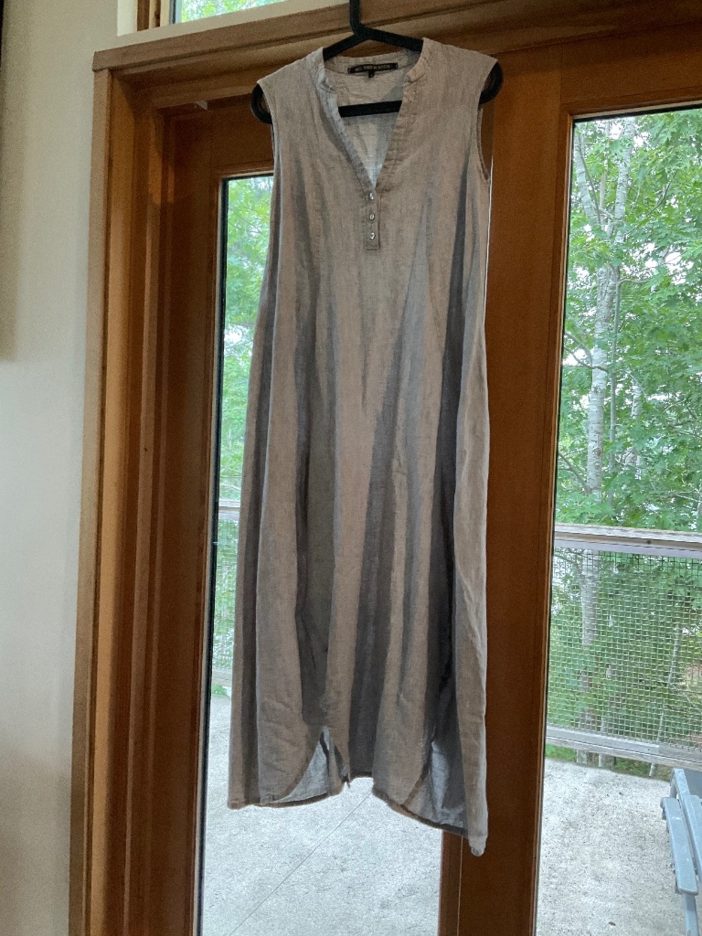 Unique linen blend dress size small